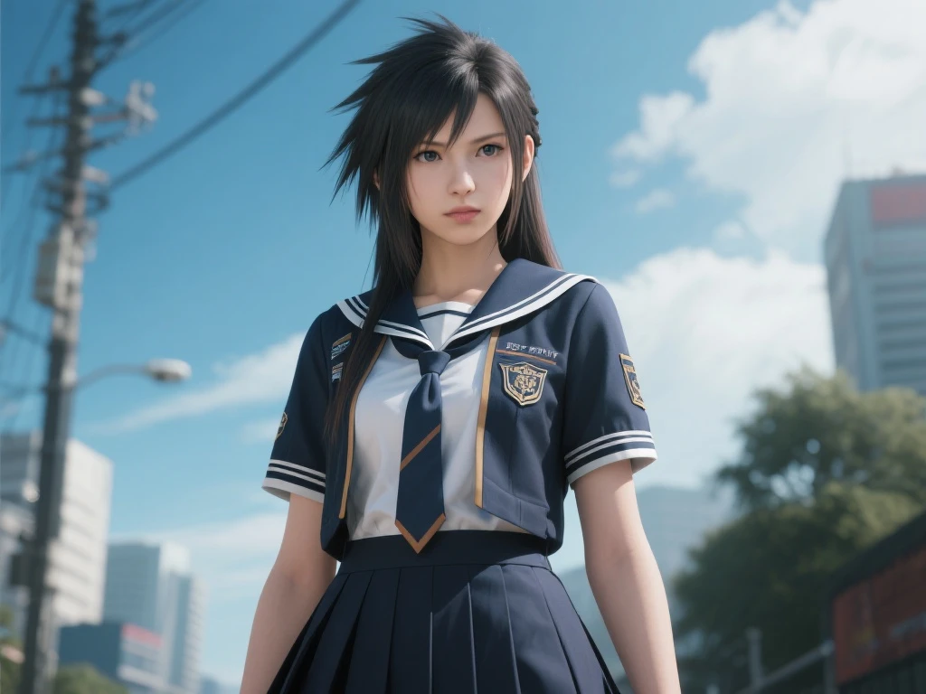 《FF7重生》蒂法新装Mod：高中校服清纯风惊艳亮相！